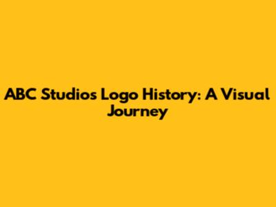 ABC Studios Logo History: A Visual Journey