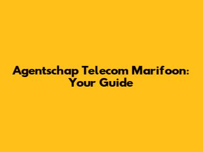 Agentschap Telecom Marifoon: Your Guide