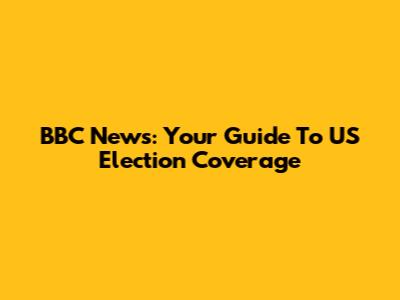 BBC News: Your Guide To US Election Coverage