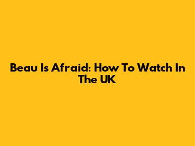 Beau Is Afraid: How To Watch In The UK