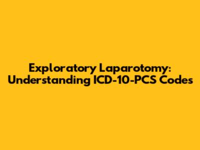 Exploratory Laparotomy: Understanding ICD-10-PCS Codes