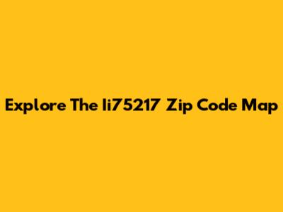 Explore The Ii75217 Zip Code Map