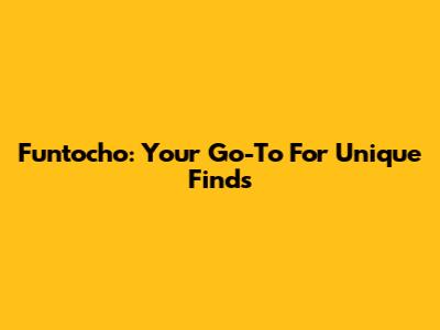 Funtocho: Your Go-To For Unique Finds