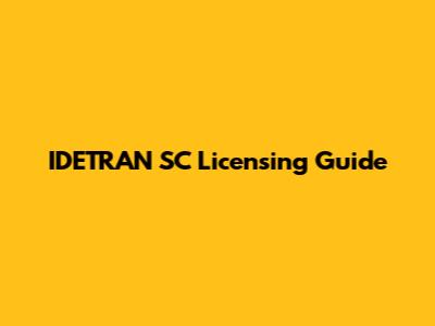 IDETRAN SC Licensing Guide