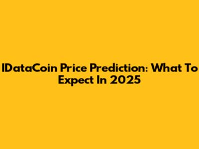 IDataCoin Price Prediction: What To Expect In 2025