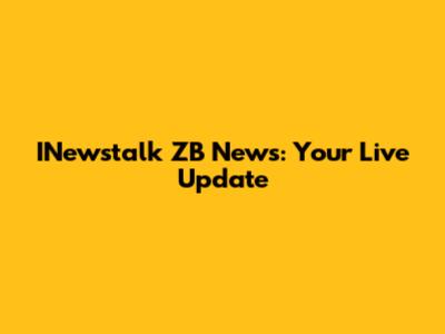 INewstalk ZB News: Your Live Update