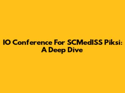 IO Conference For SCMedISS Piksi: A Deep Dive