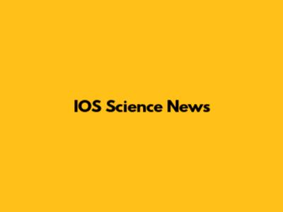 IOS Science News