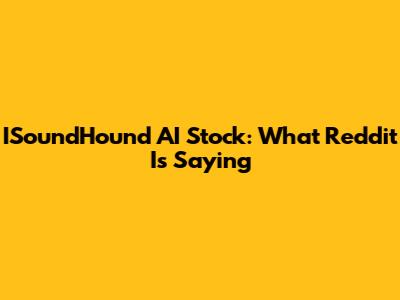 ISoundHound AI Stock: What Reddit Is Saying