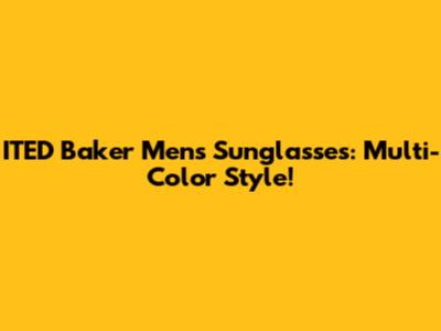 ITED Baker Men's Sunglasses: Multi-Color Style!