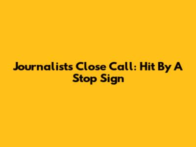 Journalist's Close Call: Hit By A Stop Sign