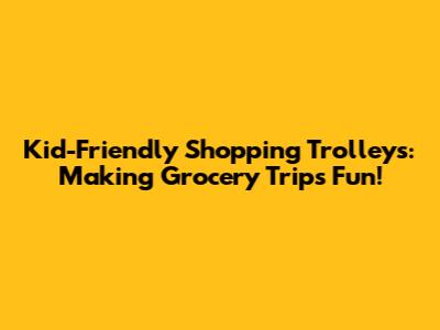 Kid-Friendly Shopping Trolleys: Making Grocery Trips Fun!