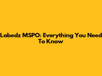 Labedz MSPO: Everything You Need To Know
