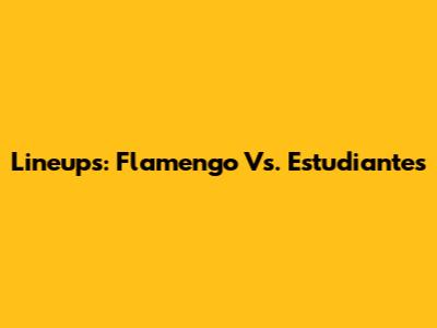 Lineups: Flamengo Vs. Estudiantes