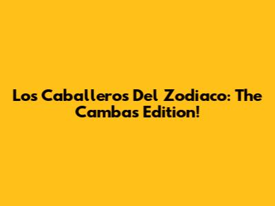Los Caballeros Del Zodiaco: The Cambas Edition!