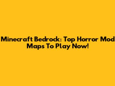 Minecraft Bedrock: Top Horror Mod Maps To Play Now!