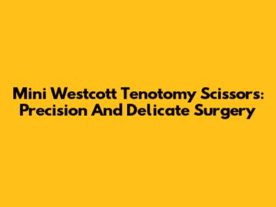 Mini Westcott Tenotomy Scissors: Precision And Delicate Surgery