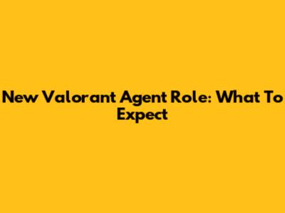 New Valorant Agent Role: What To Expect