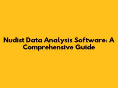 Nudist Data Analysis Software: A Comprehensive Guide
