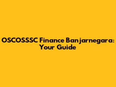 OSCOSSSC Finance Banjarnegara: Your Guide