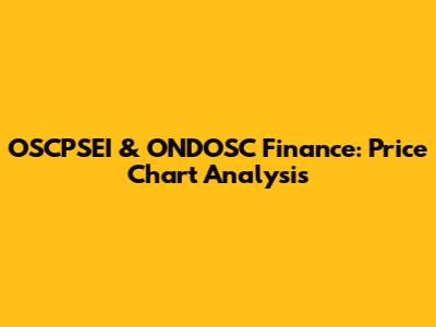 OSCPSEI & ONDOSC Finance: Price Chart Analysis