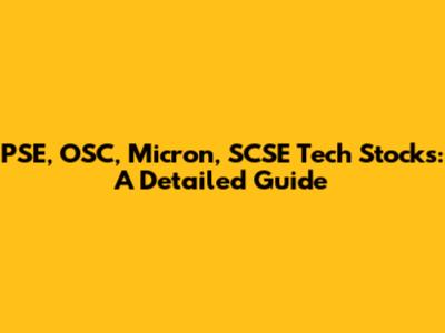 PSE, OSC, Micron, SCSE Tech Stocks: A Detailed Guide