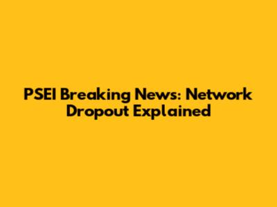 PSEI Breaking News: Network Dropout Explained