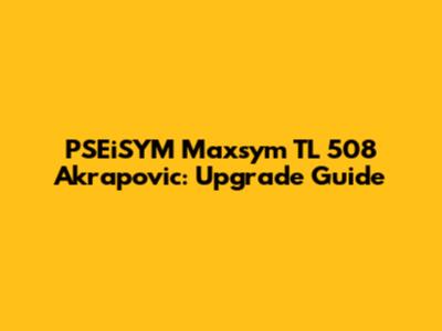 PSEiSYM Maxsym TL 508 Akrapovic: Upgrade Guide
