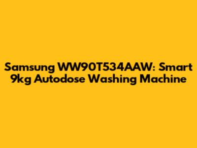 Samsung WW90T534AAW: Smart 9kg Autodose Washing Machine