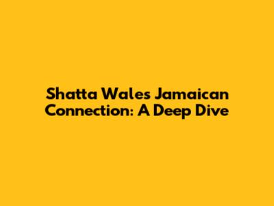 Shatta Wale's Jamaican Connection: A Deep Dive