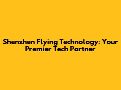 Shenzhen Flying Technology: Your Premier Tech Partner