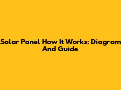 Solar Panel How It Works: Diagram And Guide
