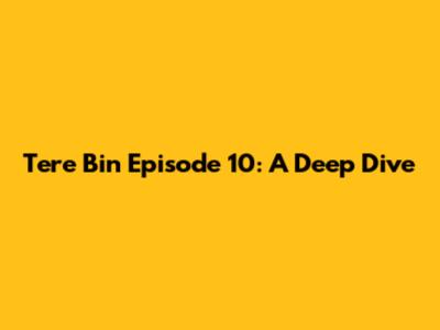 Tere Bin Episode 10: A Deep Dive