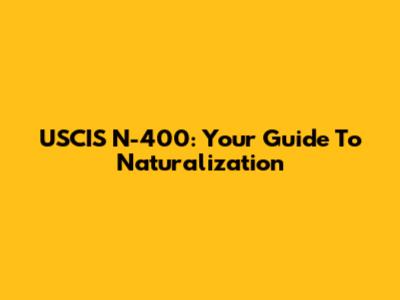 USCIS N-400: Your Guide To Naturalization