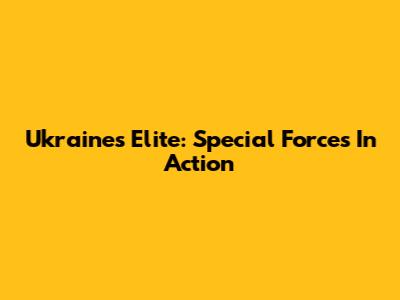 Ukraine's Elite: Special Forces In Action
