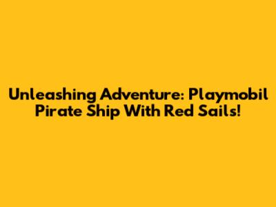 Unleashing Adventure: Playmobil Pirate Ship With Red Sails!