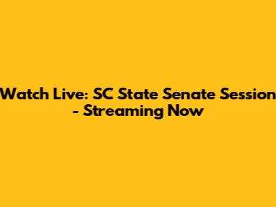 Watch Live: SC State Senate Session - Streaming Now