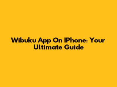 Wibuku App On IPhone: Your Ultimate Guide