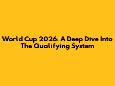 World Cup 2026: A Deep Dive Into The Qualifying System